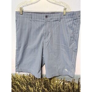Tommy Bahama Shorts Mens‎ 36 Blue Stripe Stretch Flat Front Outdoor Casual Golf